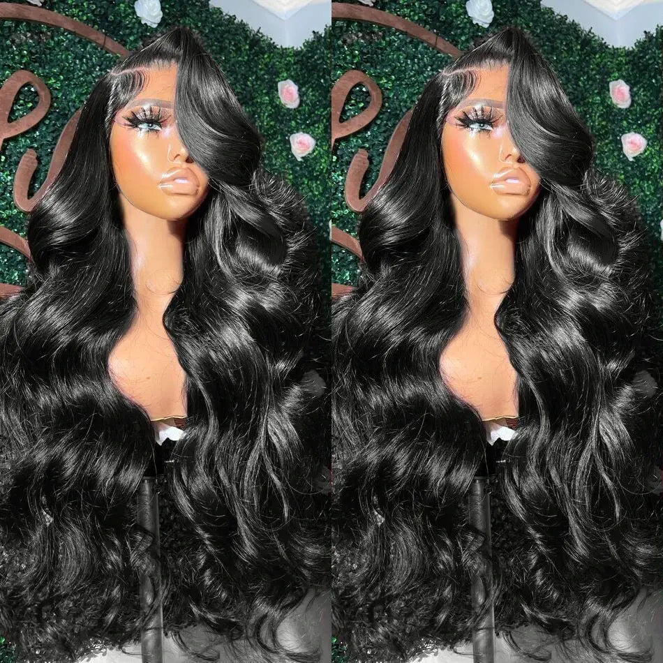 Body wave lace wig natural black - Maya Wig