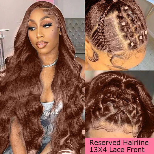 13x4 Lace Front Human Hair Wigs Brown  Maya Wig